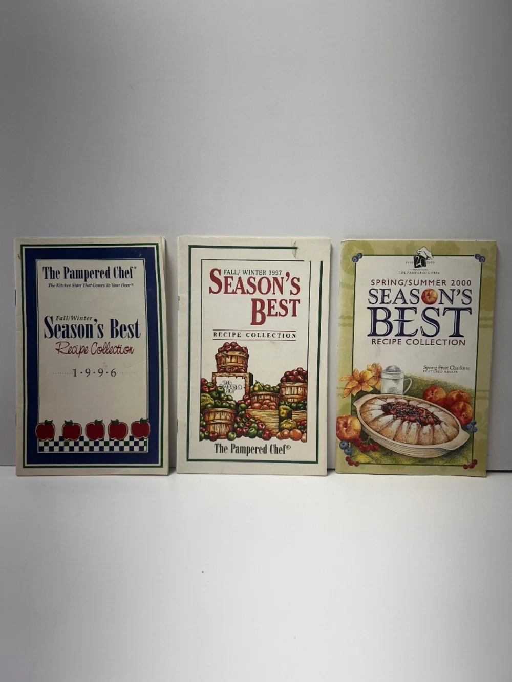 Pampered Chef Season's Best Recipe Collection Lot 16 Booklets Sleeve Box & More